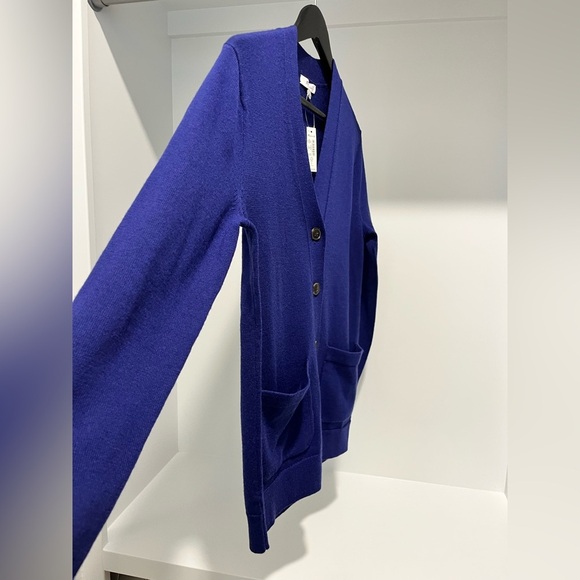 Madewell Merino Wool Boyfriend Cardigan Button Relaxed Bright Cobalt XS XXS NWT - Picture 8 of 13